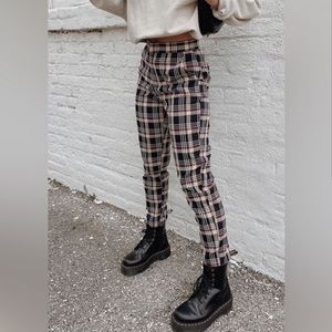 Grey bandit plaid pants